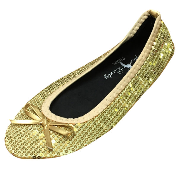 Gold Sequin | Roll up shoes | After Party PumpsAfter Party Pumps