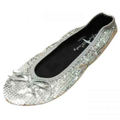 After Party Pumps Ladies Roll up Shoes Fold up Pumps with Carrier Pouch 3 Ranges Original Animal Sequin 